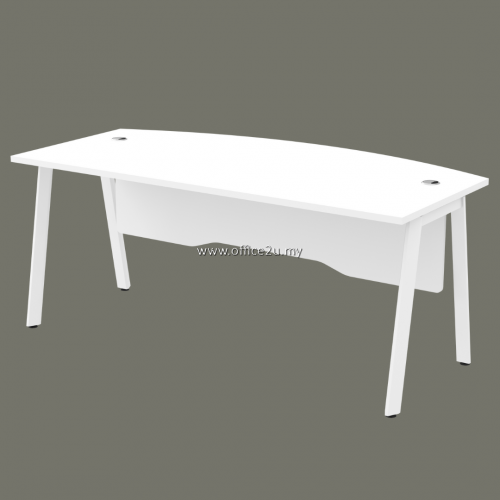 ASWB-180A ASTRA SERIES CURVE-FRONT EXECUTIVE TABLE WITH WOODEN MODESTY ...