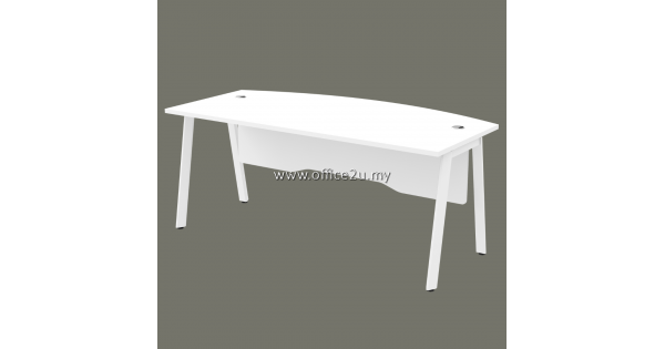 ASWB-180A ASTRA SERIES CURVE-FRONT EXECUTIVE TABLE WITH WOODEN MODESTY ...
